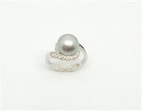 Anello Lorenza Gioielli Donna Contrarie' Con Perla Tahiti in Oro bianco Perla AN182916-14 - AN182916-14